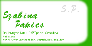 szabina papics business card